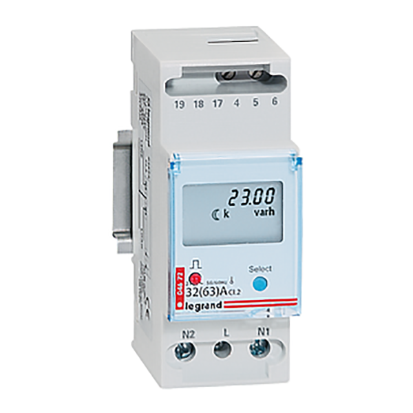 COMPTEUR MODULAIRE D ENERGIE NON MID MONOPHASE 63A 2MOD VIS/VIS 004672