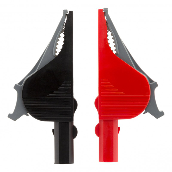 2 PINCES D4MM DE SECURITE LARGE OUVERTURE : 1 ROUGE + 1 NOIR
