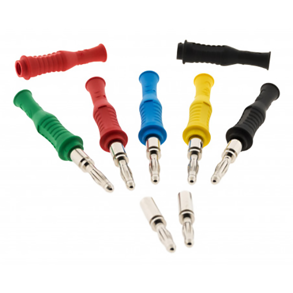 7 CONNECTEURS MALES D4MM 2 ROUGES+ 2 NOIRS+1 BLEU+1 JAUNE+1 VERT