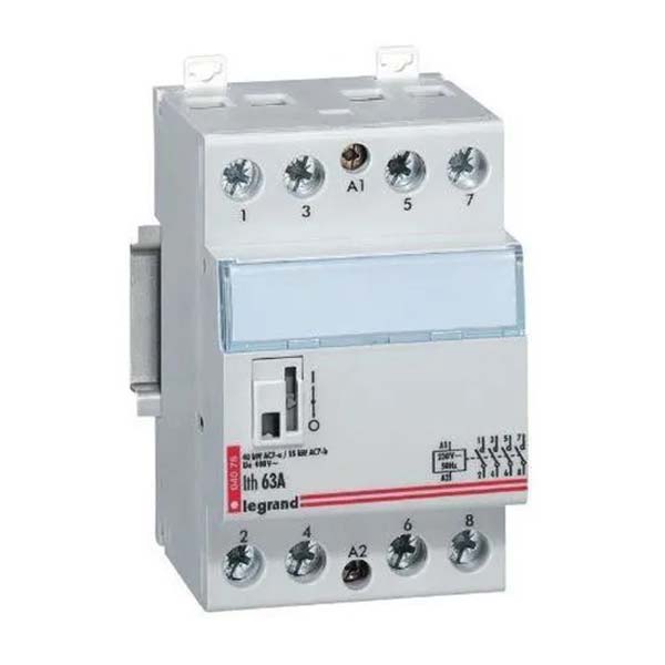 CONTACTEUR MODULAIRE MANUEL 63A 250V 4F230V 3MOD BORNES VIS 4078 LEGRAND