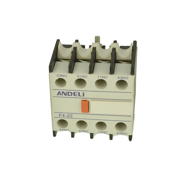 RELAIS CONTACT AUXILIAIRE 2NO/2NF POUR CONTACTEUR CJX2 9 A 95A IEC947-4-1 ANDELI F422