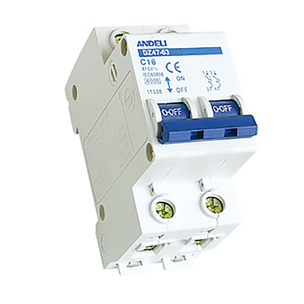 DISJONCTEUR MODULAIRE 2P C16 6KA 2MOD VIS/VIS ANDELI DZ47-63 2P