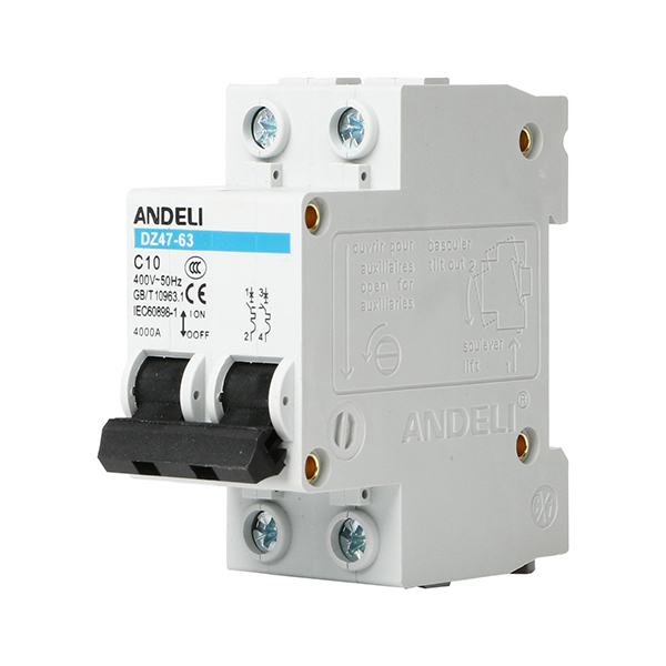 DISJONCTEUR MODULAIRE 2P C32 6KA 2MOD VIS/VIS ANDELI DZ47-63 2P