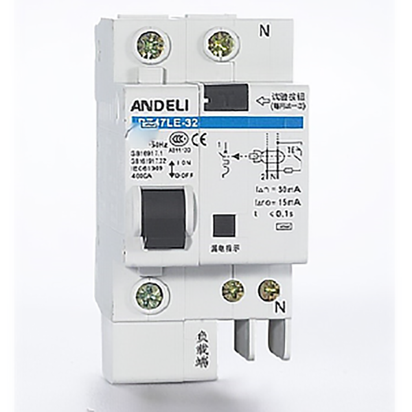 DISJONCTEUR DIFFERENTIEL MODULAIRE 1P+N C63 30MA 6KA 3MOD VIS/VIS ANDELI DEZ47LE-63 1P+N