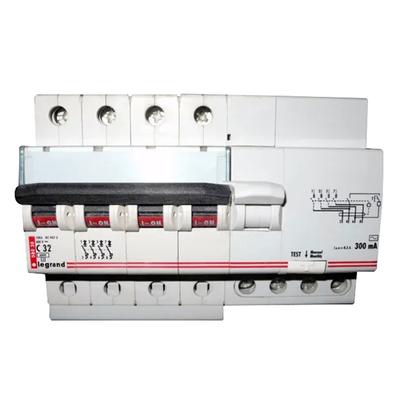 DISJONCTEUR MODULAIRE DIFFERENTIEL 4P C40A 30MA AC 6000/10KA 7MOD VIS/VIS 8013 LEGRAND