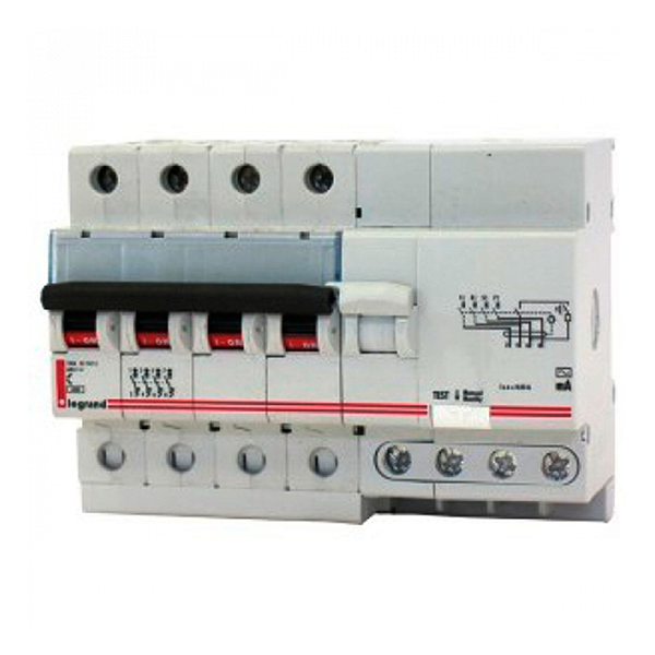 DISJONCTEUR MODULAIRE DIFFERENTIEL 4P C63A 300MA AC 6000/10KA 7MOD VIS/VIS 8033 LEGRAND