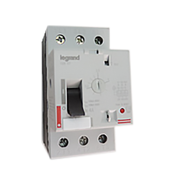 DISJONCTEUR MOTEUR MODULAIRE 3P D 1,6-2,5A 100KA 2,5MOD VIS/VIS 002806 LEGRAND