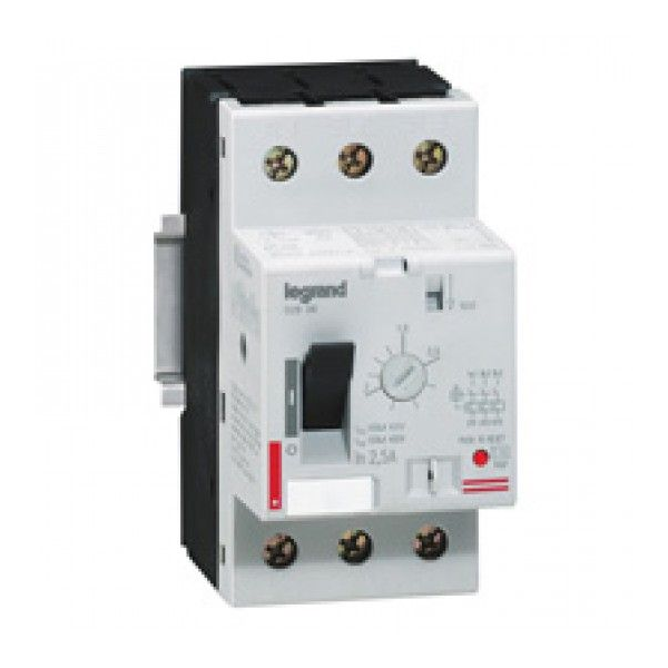 DISJONCTEUR MOTEUR MODULAIRE 3P D 6,3-10A 100KA 2,5MOD VIS/VIS 002809 LEGRAND