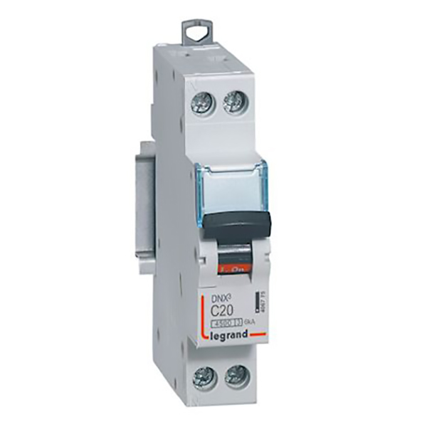 DISJONCTEUR MODULAIRE P+N C20 4500/4,5KA 1MOD VIS/VIS 406775 LEGRAND