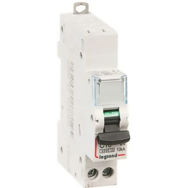 DISJONCTEUR MODULAIRE P+N C20 6000/10KA 1MOD AUTO/VIS 407715 LEGRAND