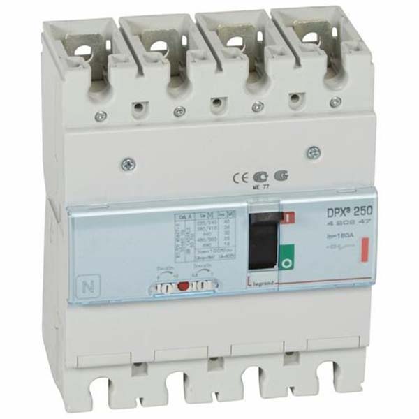 DISJONCTEUR COMPACT DPX250 4P C200A REGLABLE 0,8 A 1IN 36KA 420248 LEGRAND