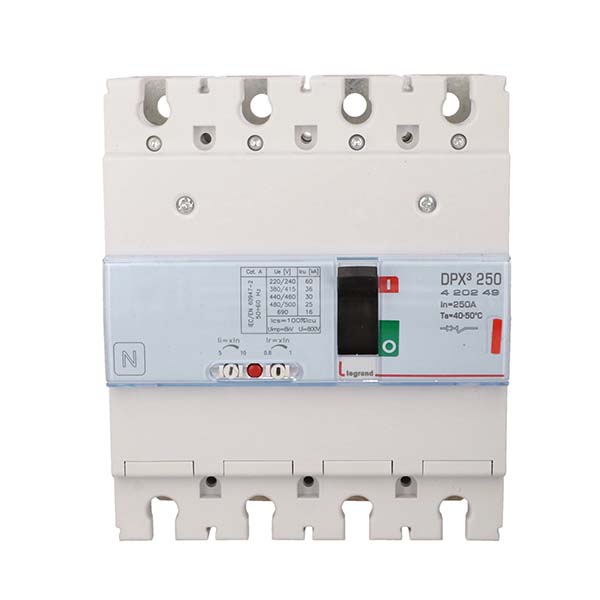 DISJONCTEUR COMPACT DPX250 4P C250A REGLABLE 0,8 A 1IN 36KA 420249 LEGRAND