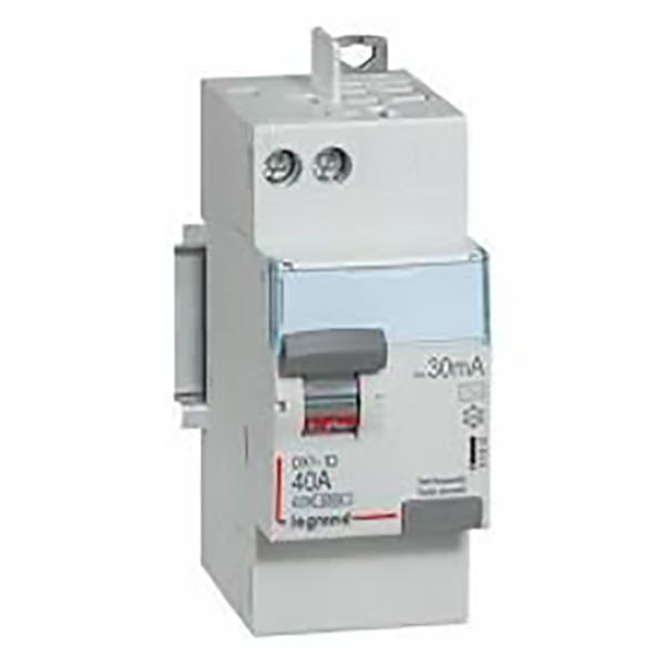 INTERRUPTEUR DIFFERENTIEL MODULAIRE 2P 40A 30MA AC 2MOD VIS/AUTO 411632 LEGRAND