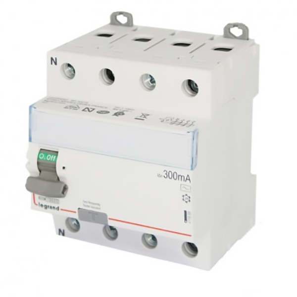 INTERRUPTEUR DIFFERENTIEL MODULAIRE 4P 63A 300MA AC 5MOD VIS/AUTO 411655 LEGRAND