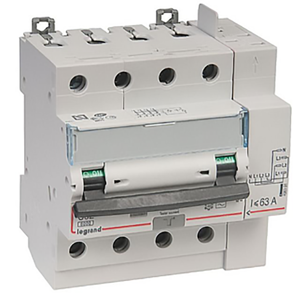 DISJONCTEUR DIFFERENTIEL MODULAIRE 4P C32 30MA AC 6000/10KA 5MOD VIS/AUTO 411200 LEGRAND