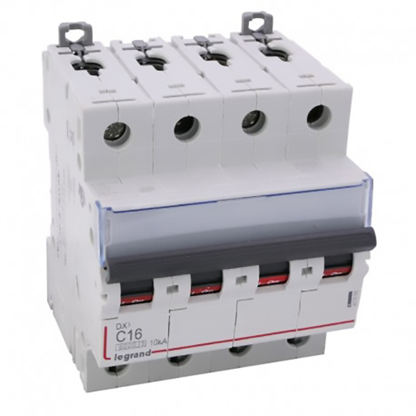 DISJONCTEUR MODULAIRE 4P C16 6000/10KA 4MOD VIS/VIS 407898 LEGRAND