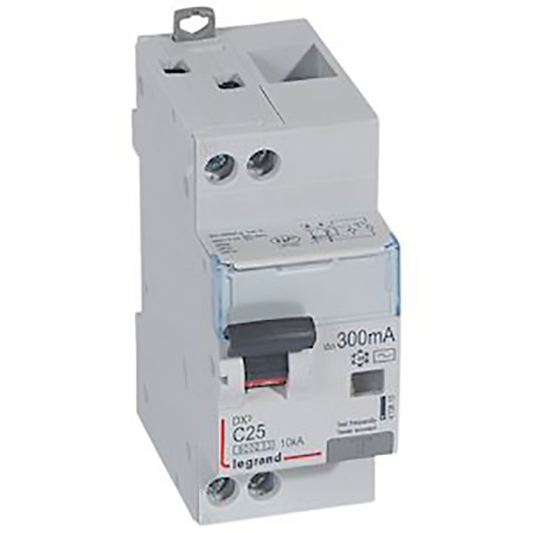 DISJONCTEUR DIFFERENTIEL MODULAIRE P+N C25 300MA AC 6000/10KA 2MOD VIS/VIS 410815 LEGRAND