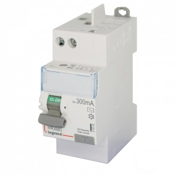 INTERRUPTEUR DIFFERENTIEL MODULAIRE 2P 40A 300MA AC 2MOD VIS/AUTO 411635 LEGRAND
