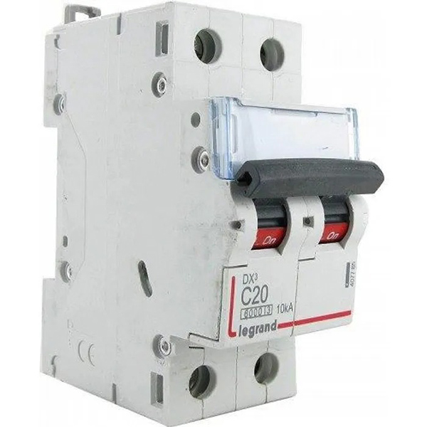 DISJONCTEUR MODULAIRE 2P D10 6000/10KA 2MOD VIS/VIS 408014 LEGRAND