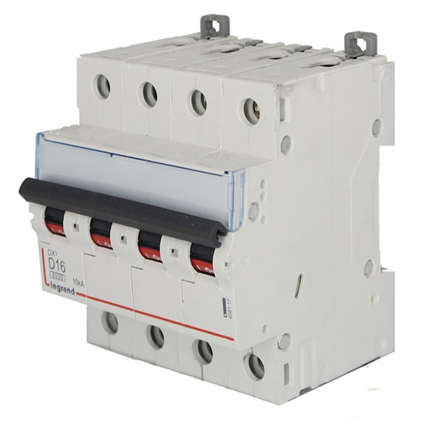 DISJONCTEUR MODULAIRE 4P D16 6000/10KA 4MOD VIS/VIS 408117 LEGRAND