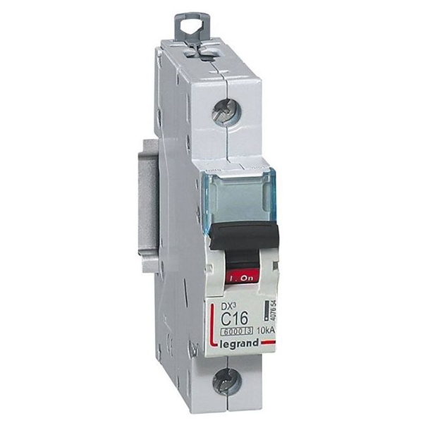 DISJONCTEUR MODULAIRE 1P C16 6000/10KA 1MOD VIS/VIS 407654 LEGRAND
