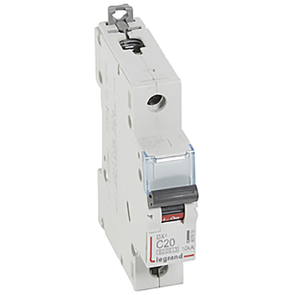 DISJONCTEUR MODULAIRE 1P C20 6000/10KA 1MOD VIS/VIS 407655 LEGRAND