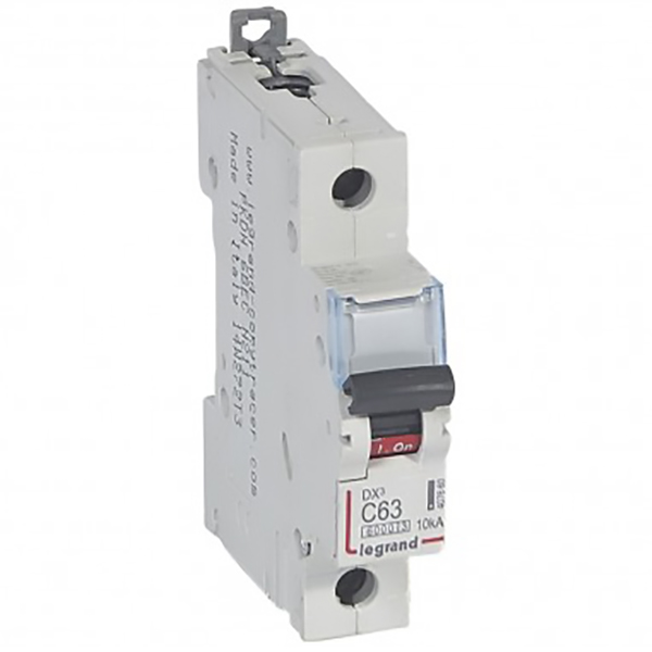 DISJONCTEUR MODULAIRE 1P C63 6000/10KA 1MOD VIS/VIS 407660 LEGRAND