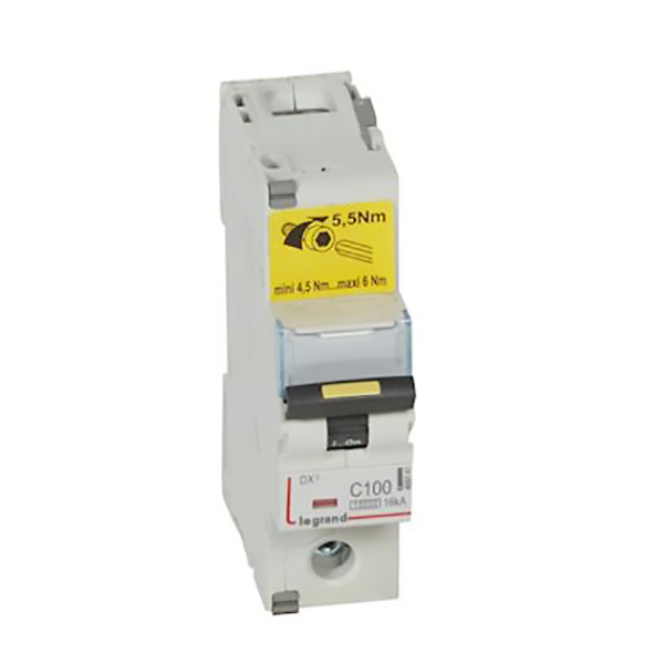 DISJONCTEUR MODULAIRE 1P C100 6000/10KA 1,5MOD VIS/VIS 409141 LEGRAND