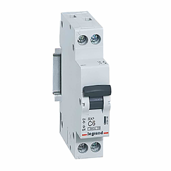 DISJONCTEUR MODULAIRE P+N C6 3KA 1MOD VIS VIS 419496 LEGRAND
