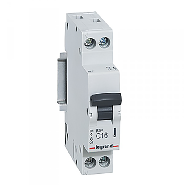 DISJONCTEUR MODULAIRE P+N C16 3KA 1MOD VIS VIS 419499 LEGRAND