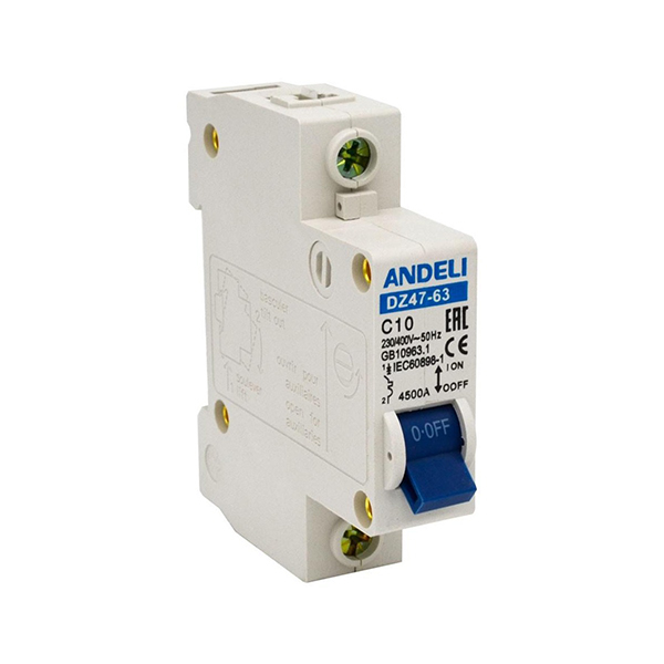 DISJONCTEUR MODULAIRE 1P C20 6KA 1MOD VIS/VIS ANDELI DZ47-63 1P