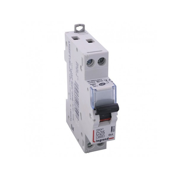 DISJONCTEUR MODULAIRE P+N D25 4500 A 1MOD VIS/VIS 6103 LEGRAND