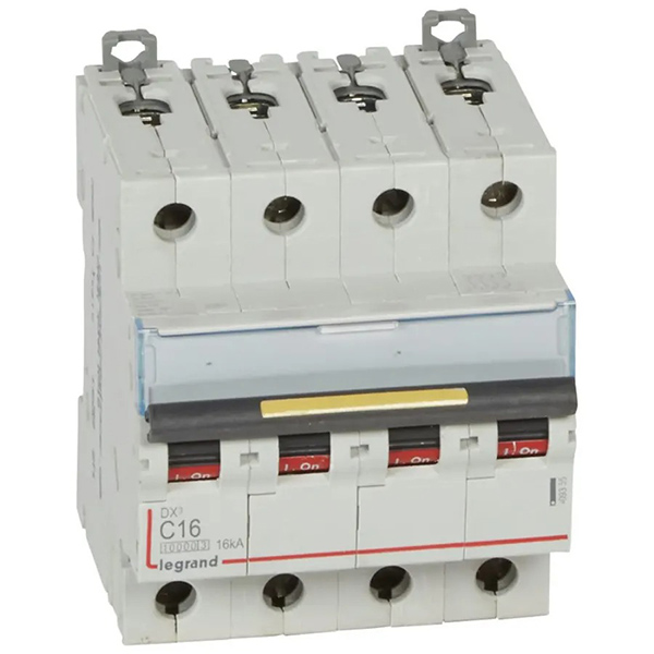 DISJONCTEUR MODULAIRE 4P C16 10000/16KA 4MOD VIS/VIS 409355 LEGRAND