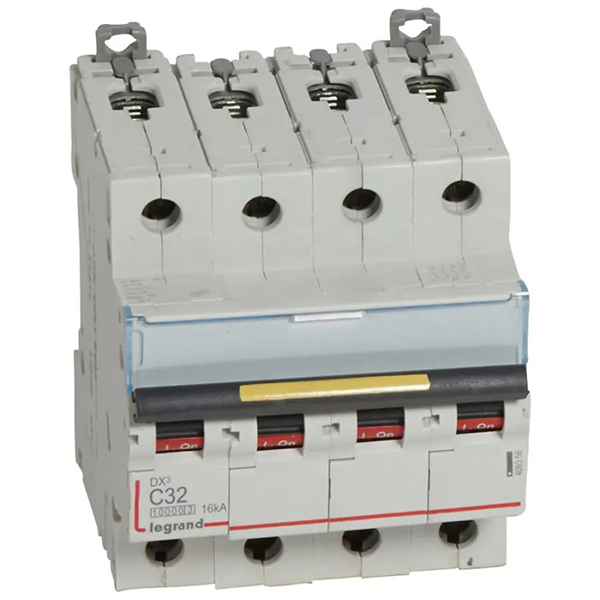 DISJONCTEUR MODULAIRE 4P C32 10000/16KA 4MOD VIS/VIS 409358 LEGRAND