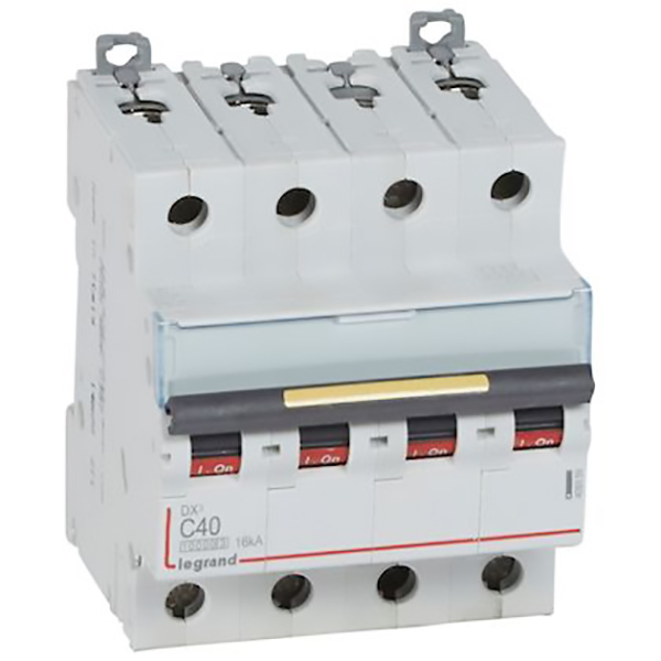 DISJONCTEUR MODULAIRE 4P C40 10000/16KA 4MOD VIS/VIS 409359 LEGRAND