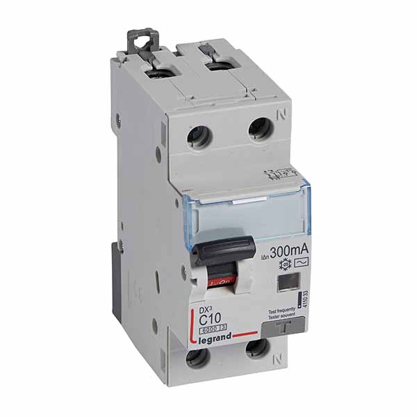 DISJONCTEUR DIFFERENTIEL DX6000 6/10KA P+N 30MA LEGRAND 7872