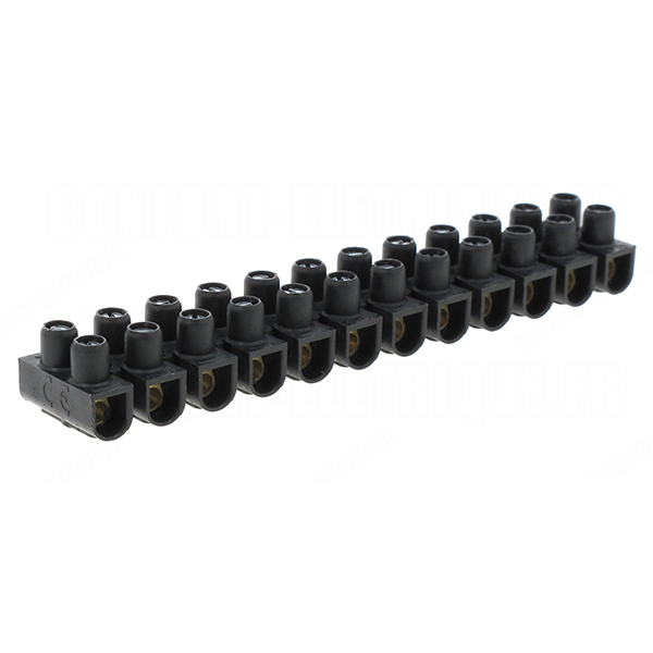 BARRETTE DE CONNEXION A VIS 14MM2 20A NOIR ANDELI TBS-20A BLACK
