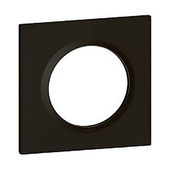 PLAQUE CARREE DOOXIE 1 POSTE FINITION NOIR VELOURS