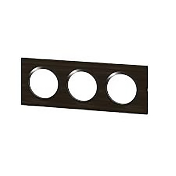 PLAQUE CARREE DOOXIE 3 POSTES FINITION NOIR VELOURS