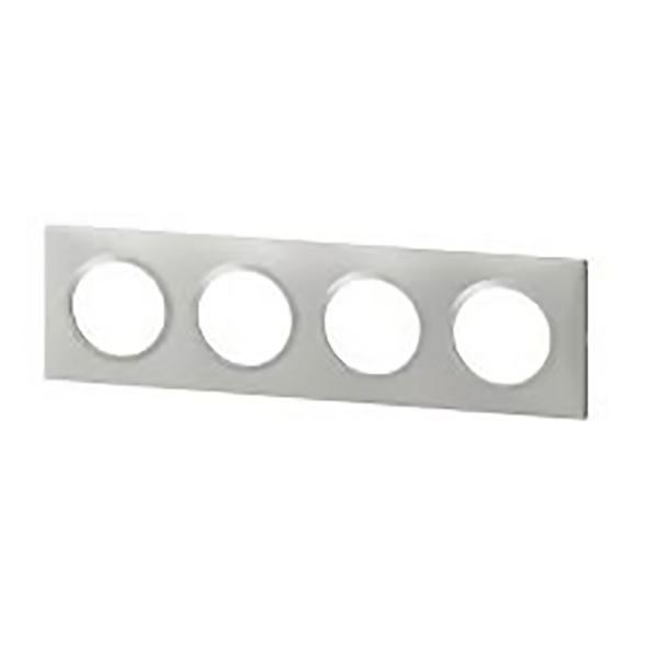 PLAQUE CARREE DOOXIE 4 POSTES FINITION EFFET ALUMINIUM MAT