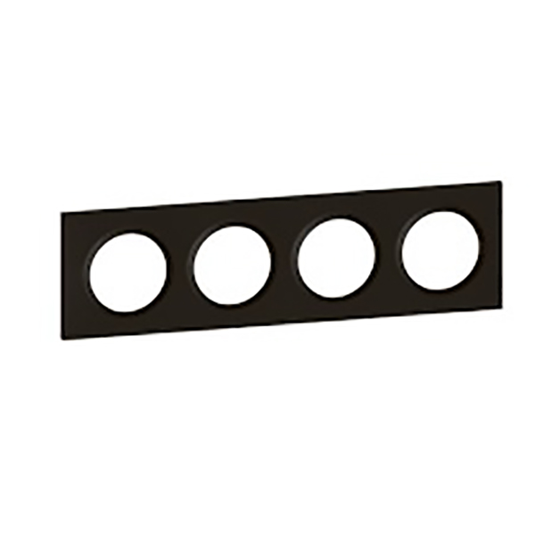 PLAQUE CARREE DOOXIE 4 POSTES FINITION NOIR VELOURS