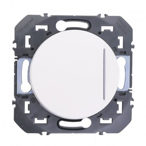 INTERRUPTEUR OU VA-ET-VIENT AVEC VOYANT TEMOIN DOOXIE 10AX 250V FINITION BLANC