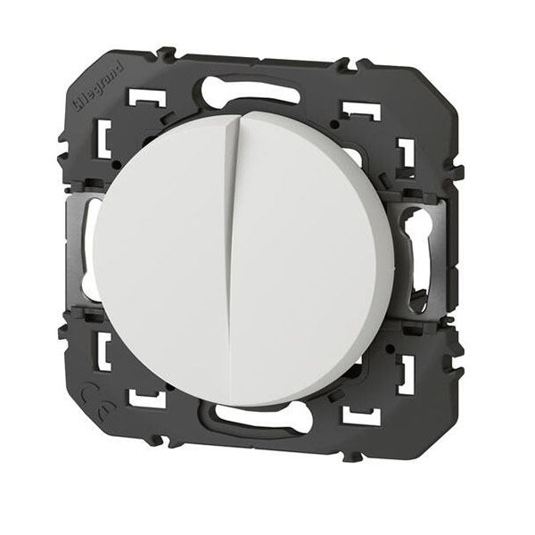 POUSSOIR DOUBLE DOOXIE 6A 250V FINITION BLANC