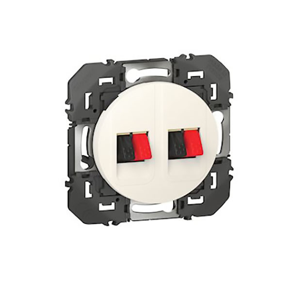 PRISE HAUT-PARLEUR DOUBLE DOOXIE FINITION BLANC