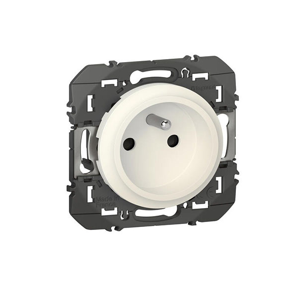 PRISE DE COURANT EASYRENO 2P+T FAIBLE PROFONDEUR DOOXIE 16A FINITION BLANC