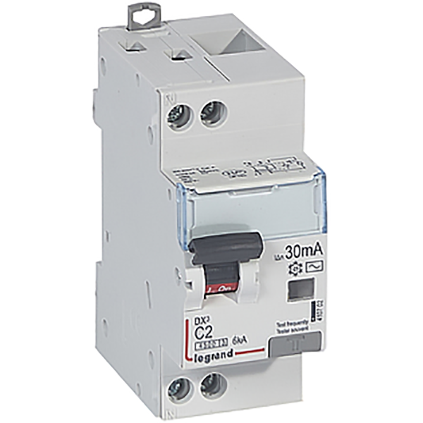 DISJONCTEUR MODULAIRE DIFFERENTIEL P+N C20 30MA AC 6KA 2MOD VIS/AUTO LEGRAND