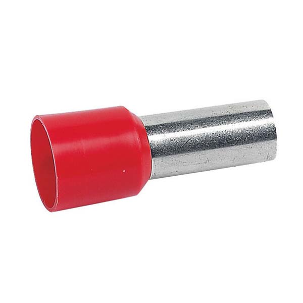EMBOUT DE CABLAGE A COLLERETTE 0.5-1.5MM2 19X10X4,3 ROUGE ANDELI PTV1 25-9
