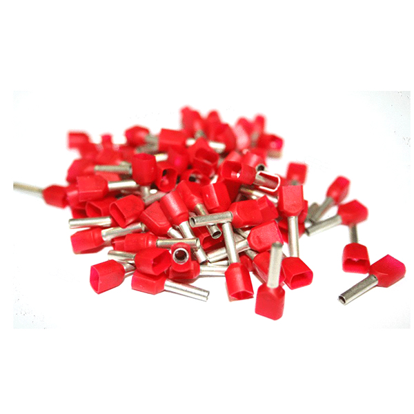 EMBOUT DE CABLAGE A COLLERETTE 0.5-1.5MM2 20X10X4,3 ROUGE ANDELI PTV1 25-10