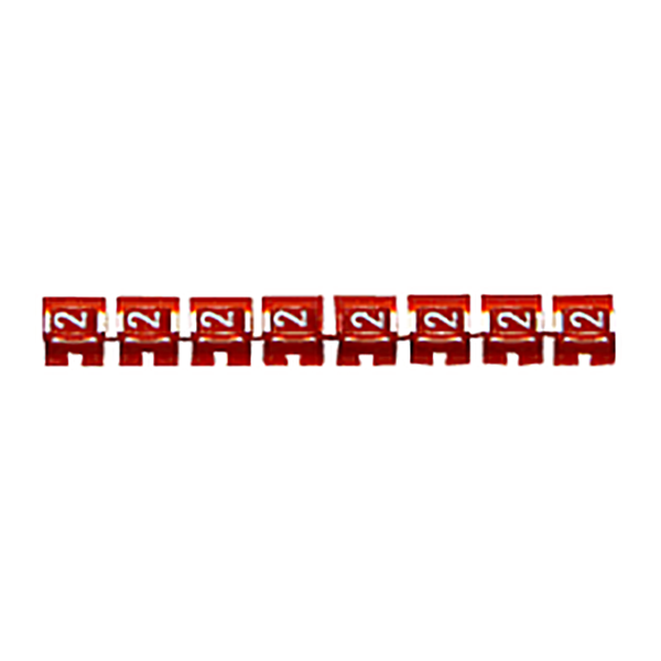 MEMOCAB REPERE CHIFFRES SUR FOND ROUGE N 2
