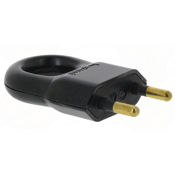 FICHE 2P 6A ANNEAU PLAST NOIR